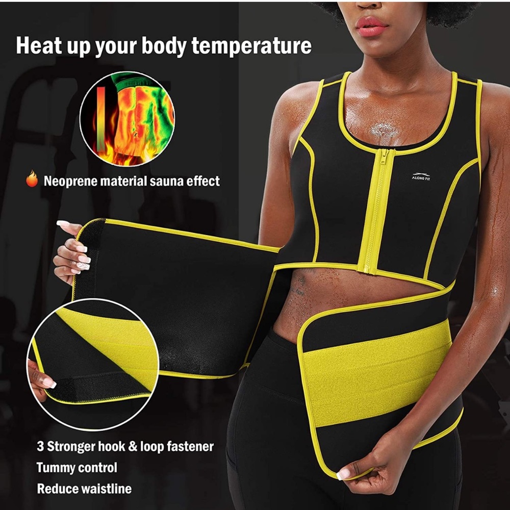 Full Tank Top Style Waist Trainer Black & Yellow Brand New in Packaging XL+